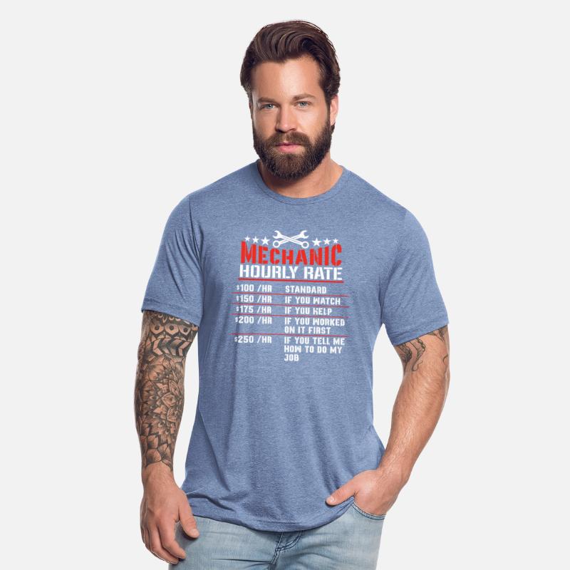 Funny Mechanic Hourly Rate Gift Shirt Labor Rates