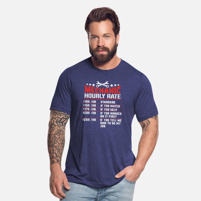 Funny Mechanic Hourly Rate Gift Shirt Labor Rates