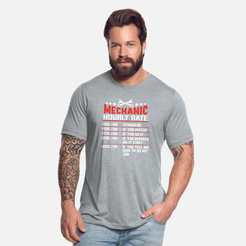 Funny Mechanic Hourly Rate Gift Shirt Labor Rates
