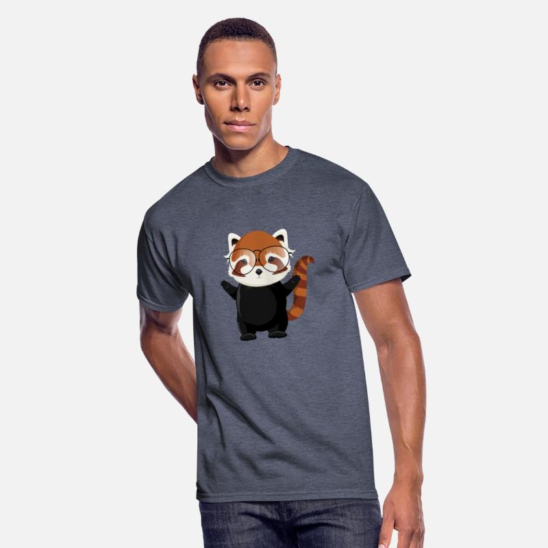funny red panda bear with nerd glasses