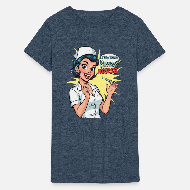 Funny Retro Nurse Pop Art with Syringe