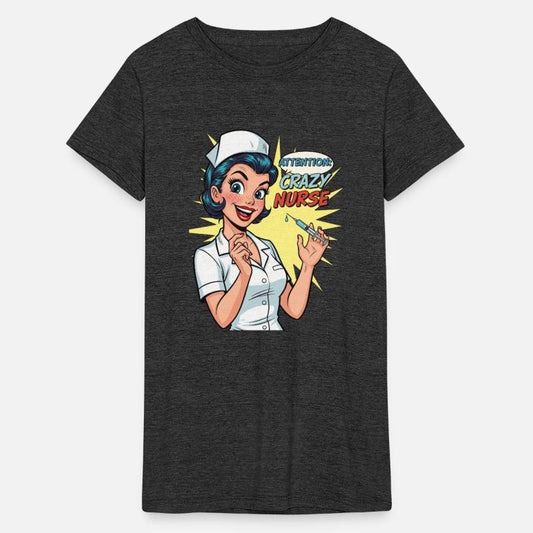 Funny Retro Nurse Pop Art with Syringe