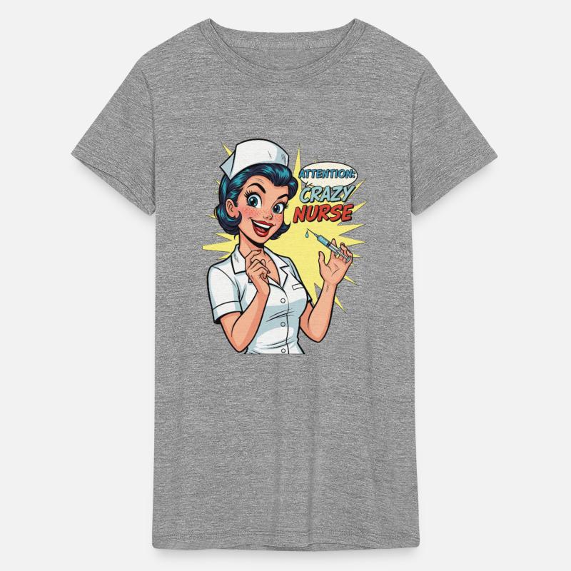 Funny Retro Nurse Pop Art with Syringe