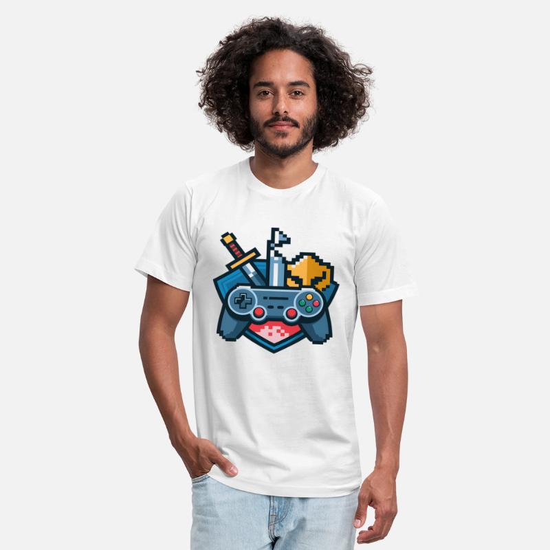 Gaming Logo – Pixel Art Controller and Sword