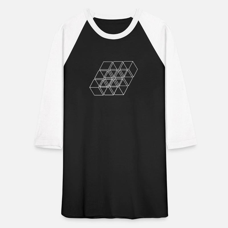 geometrical cubic black and white design