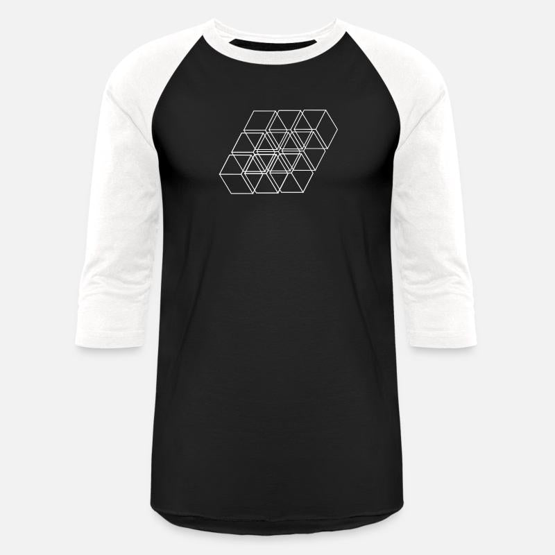 geometrical cubic black and white design