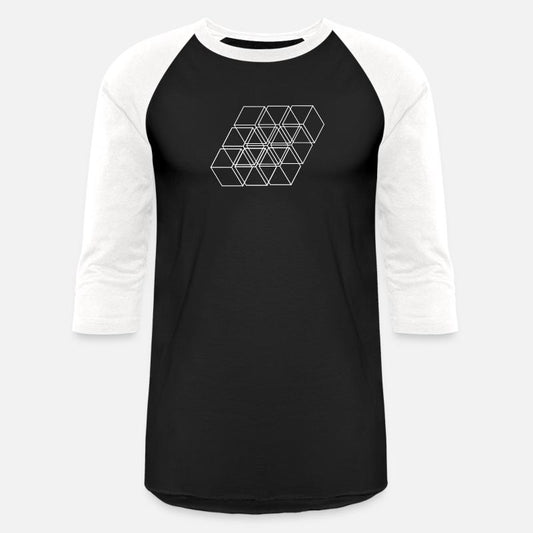 geometrical cubic black and white design