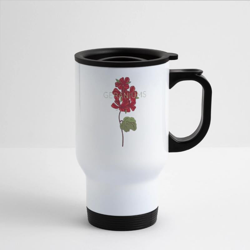 GERANIUMS FLOWER ART. Geranium. Rose