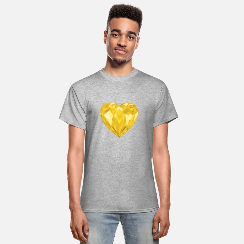 Glossy yellow diamond heart
