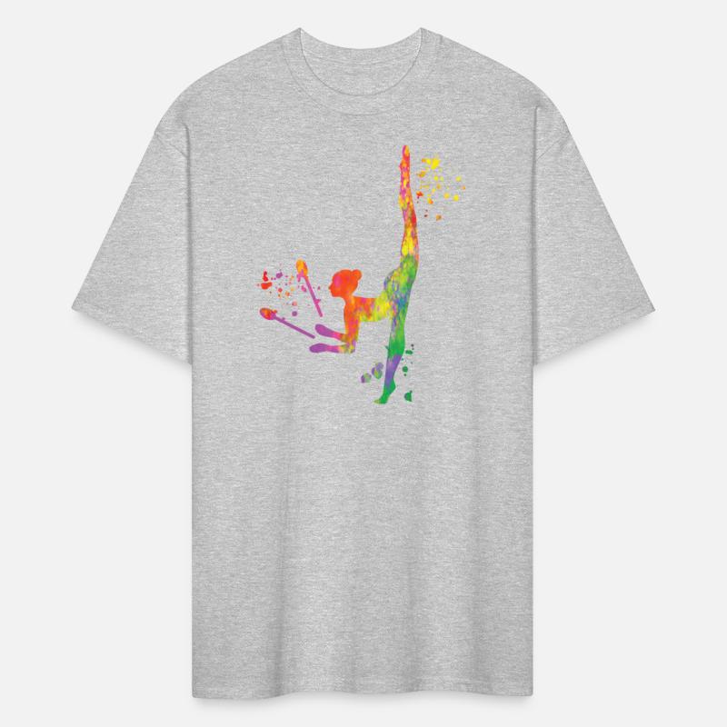 Gymnast with clubs Rhythmic Gymnastics