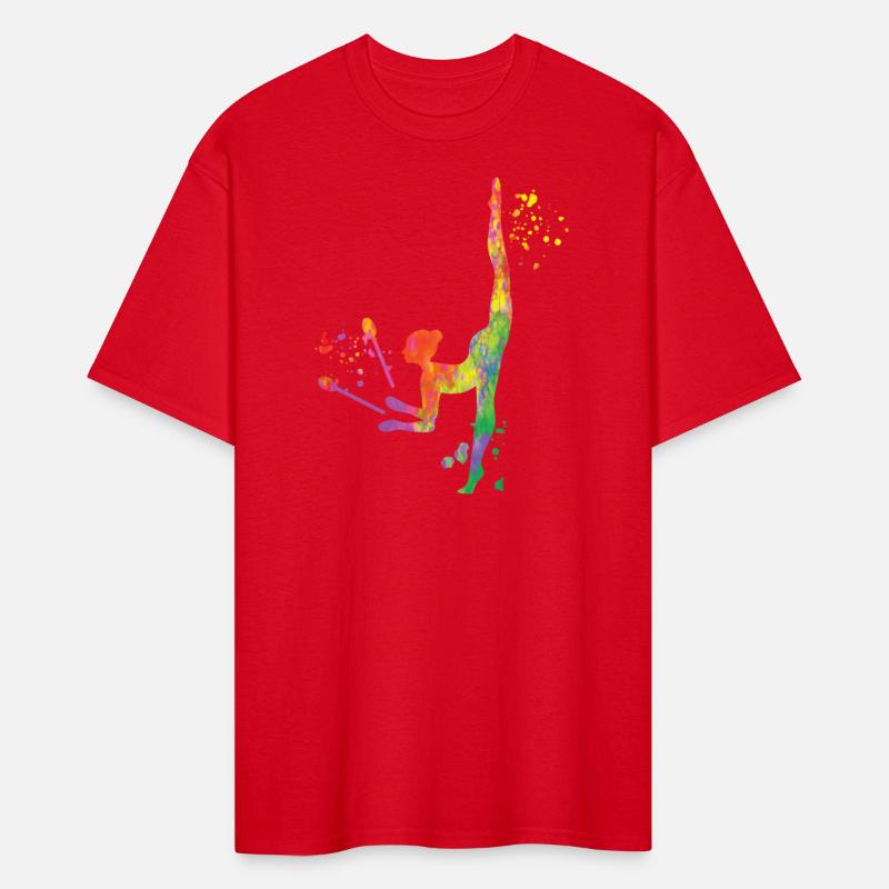 Gymnast with clubs Rhythmic Gymnastics