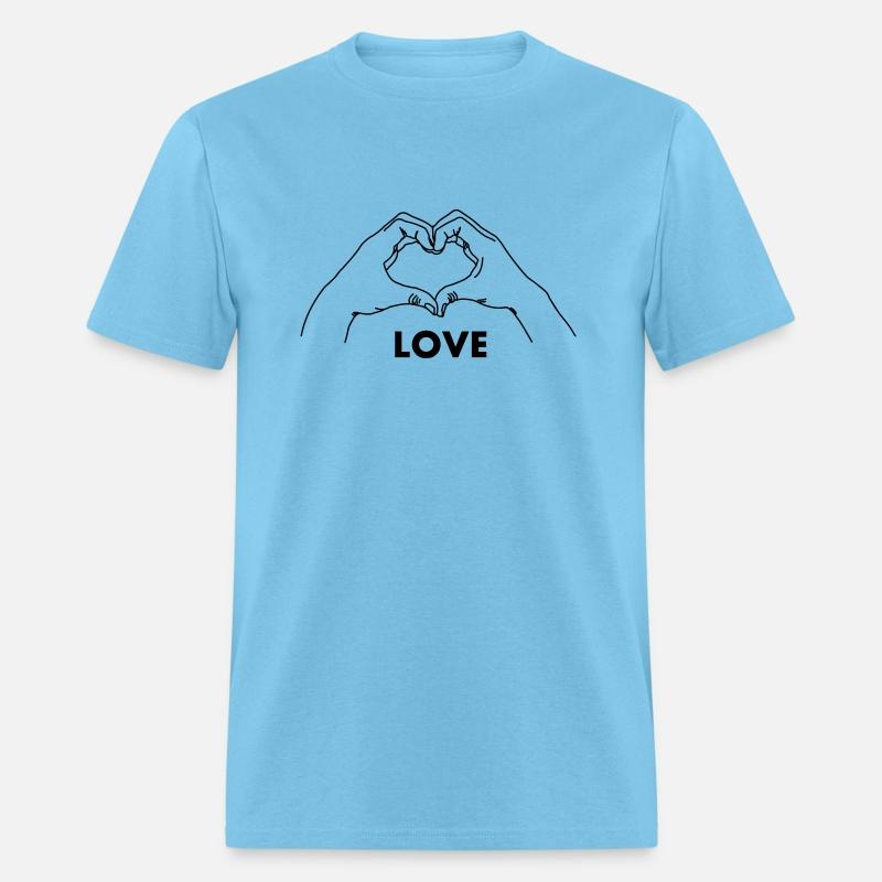 Hand gesture loving, love for with text 'LOVE'