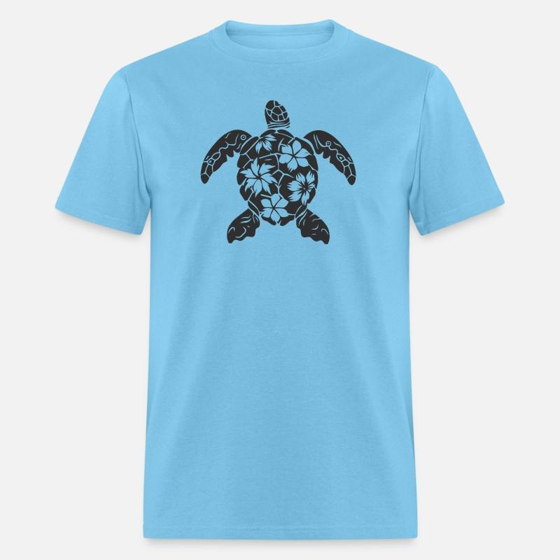 Marine Turtle Floral Silhouette