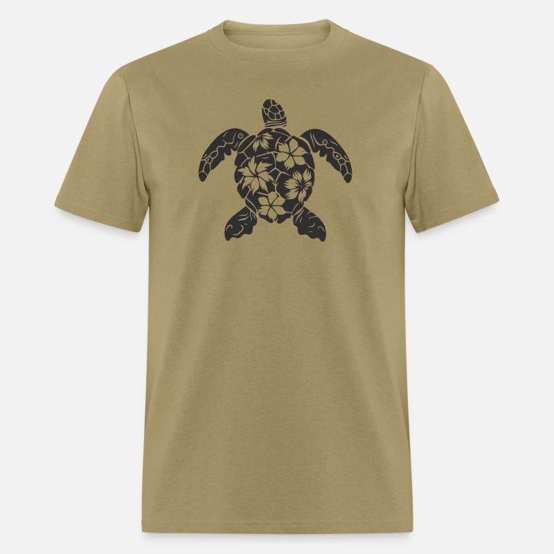 Marine Turtle Floral Silhouette