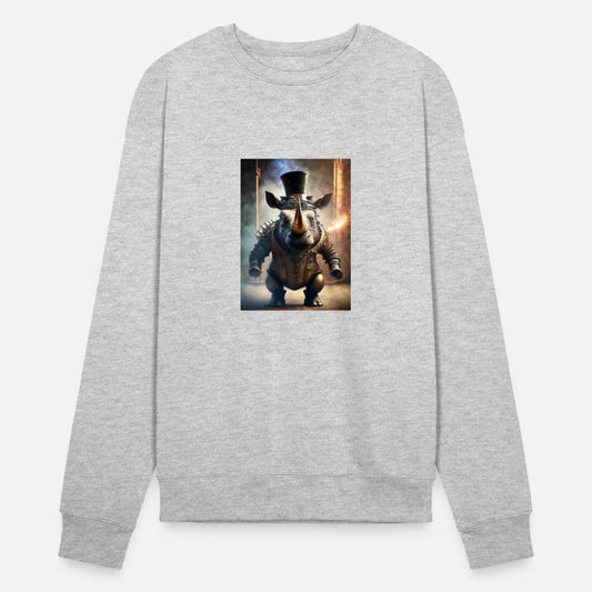 mechanical steampunk rhino wearing goggles