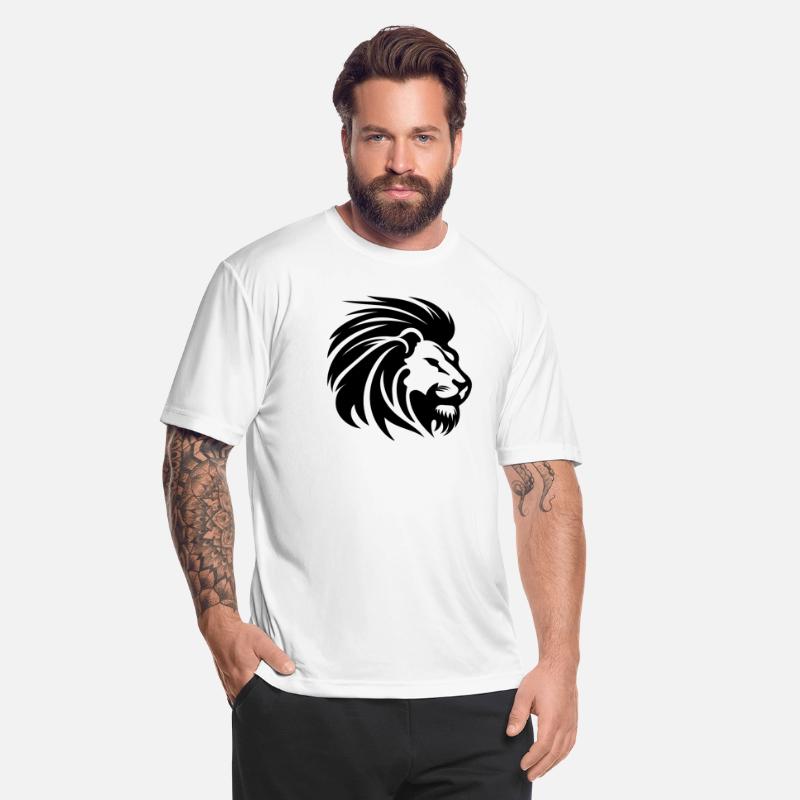 Mighty Lion Head With Mane Tattoo Style