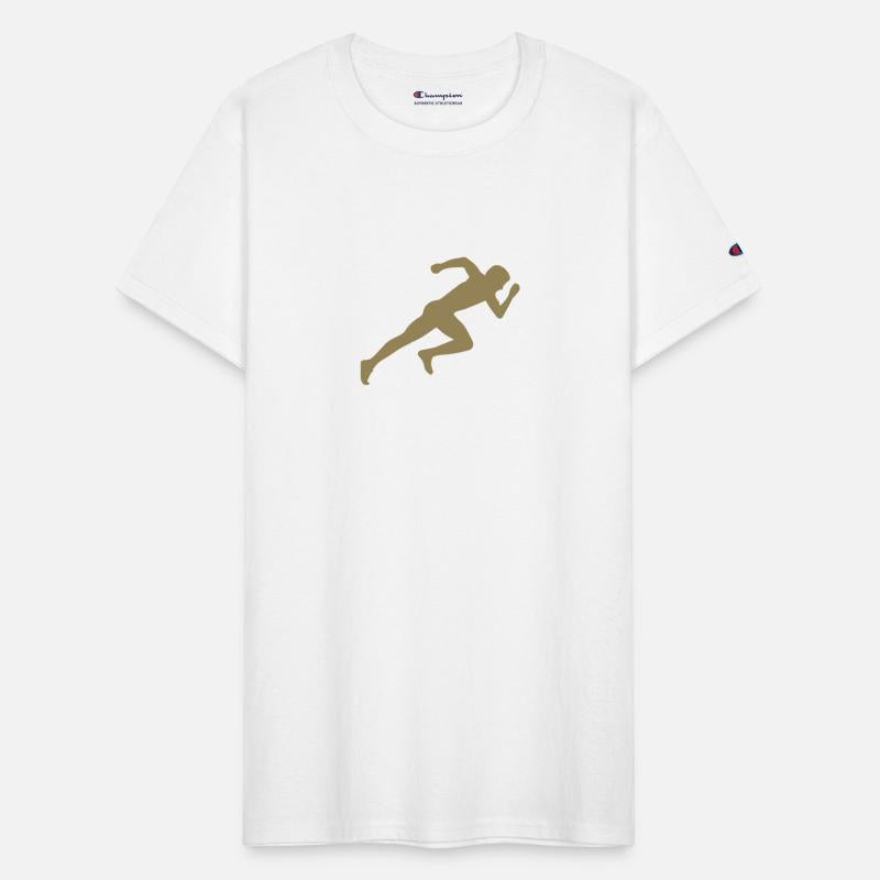 Minimalist silhouette sprinter sprinting running