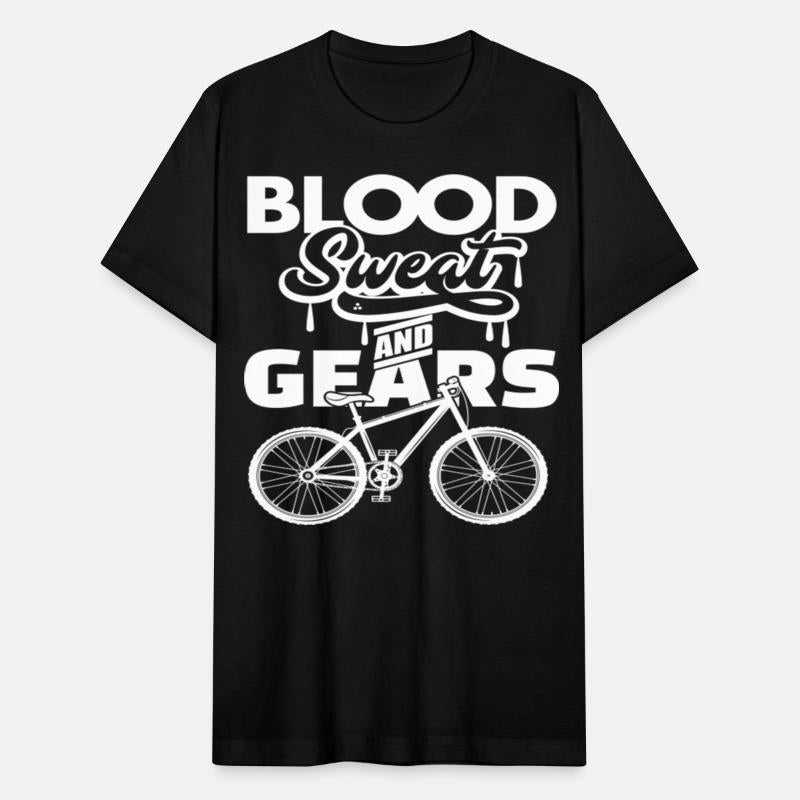 Mountain Biking Funny Blood Sweat And Gears Shirt