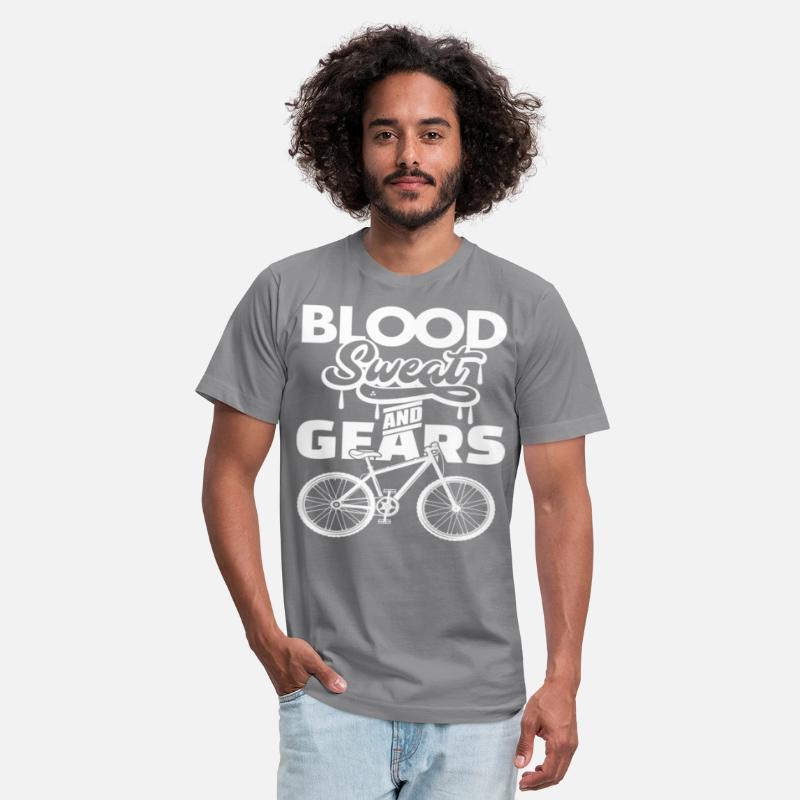 Mountain Biking Funny Blood Sweat And Gears Shirt