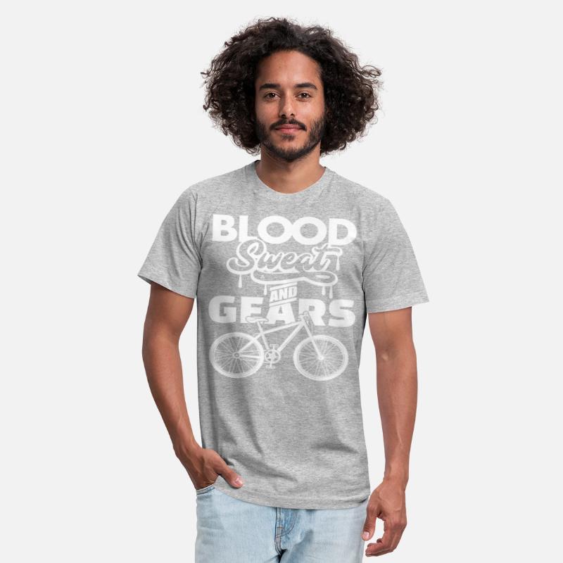 Mountain Biking Funny Blood Sweat And Gears Shirt