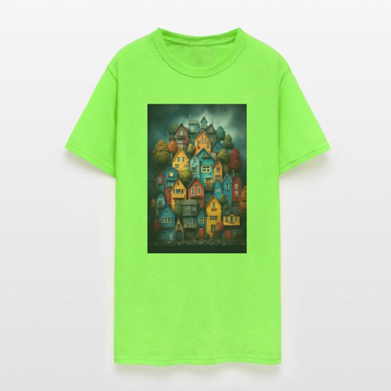 Multicolored Village At Night