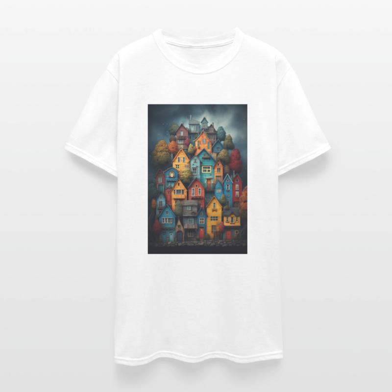 Multicolored Village At Night