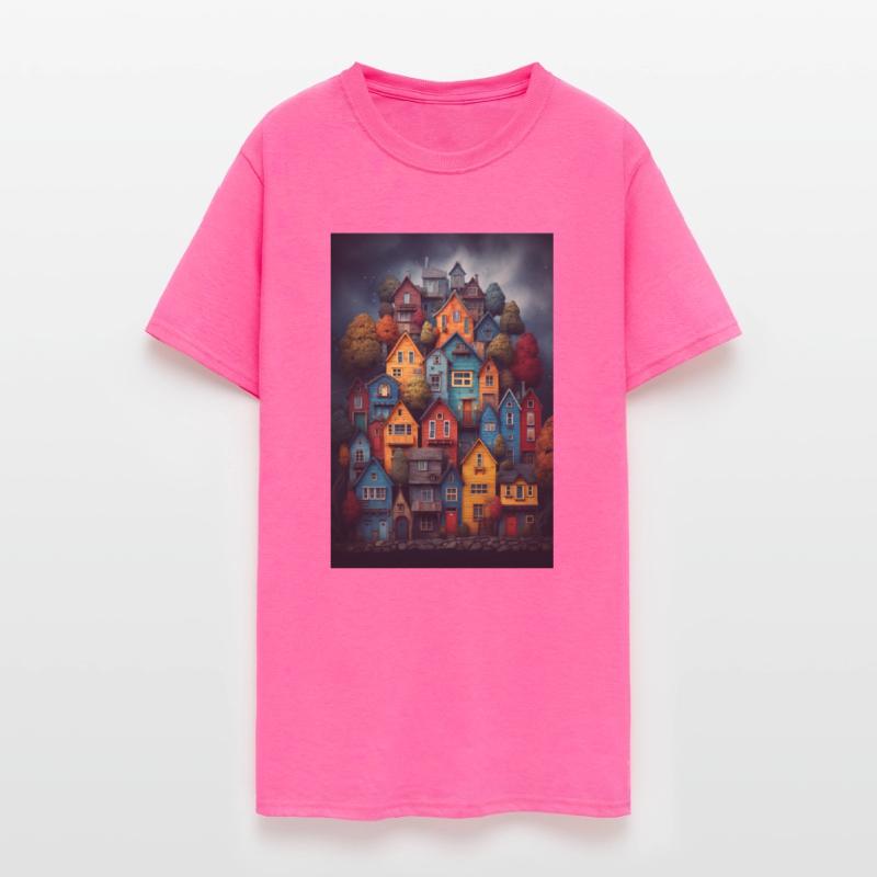 Multicolored Village At Night