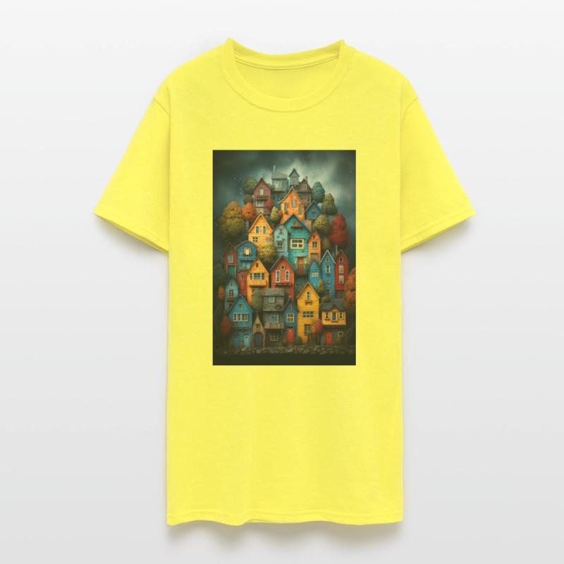 Multicolored Village At Night