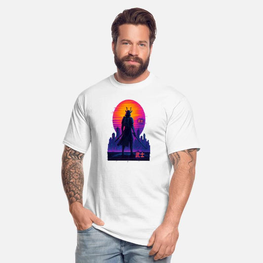 Neon Samurai - Cyberpunk Warrior Art