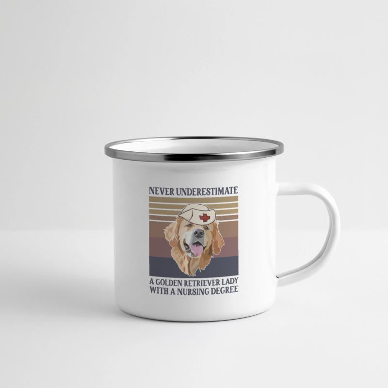 Never Underestimate A Golden Retriever Lady