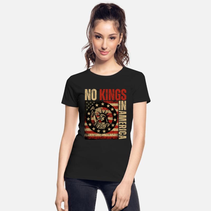 No Kings In America - Patriotic Grunge