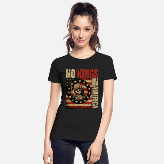 No Kings In America - Patriotic Grunge