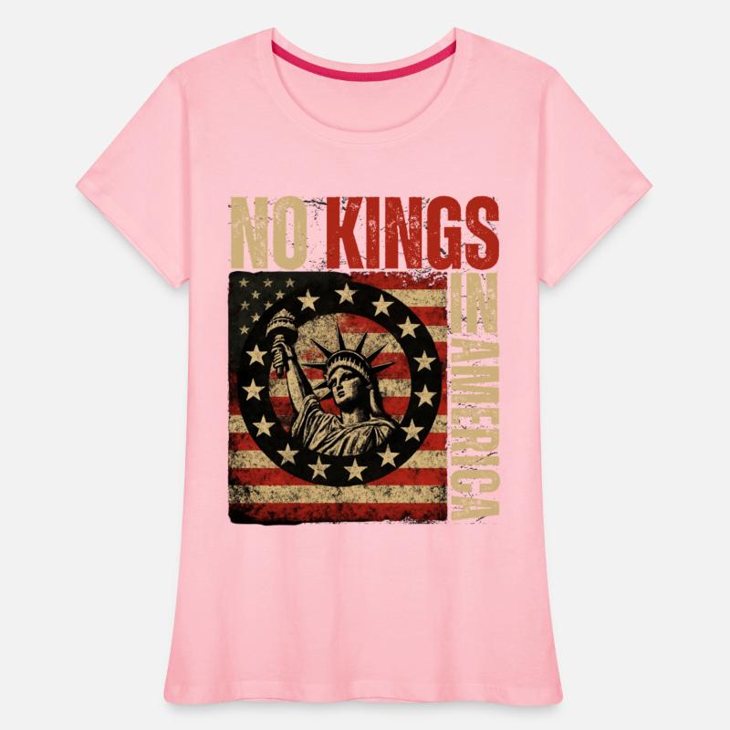 No Kings In America - Patriotic Grunge