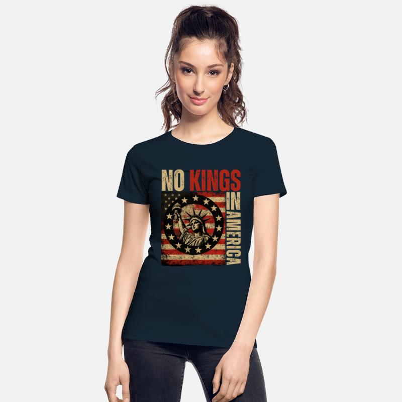 No Kings In America - Patriotic Grunge