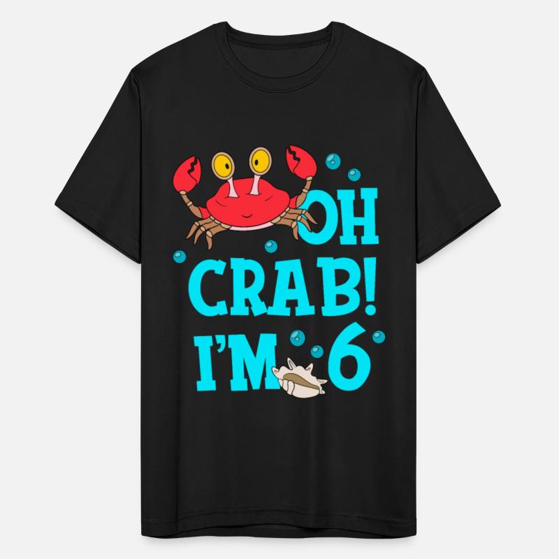 Oh Crab I'm 6 Years Old 6th Birthday Kid