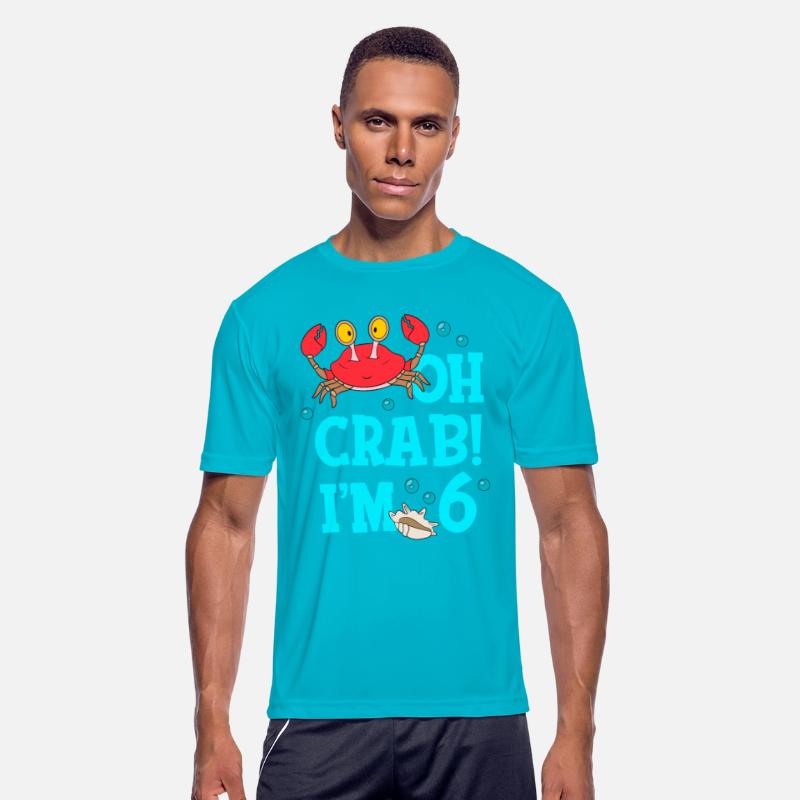 Oh Crab I'm 6 Years Old 6th Birthday Kid