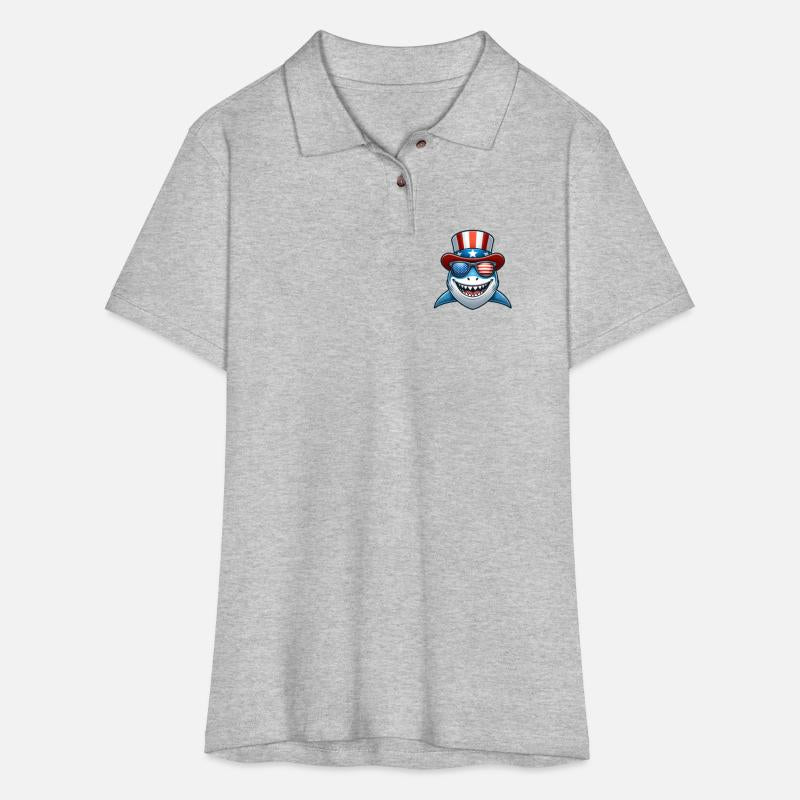 Patriotic Shark with Sunglasses