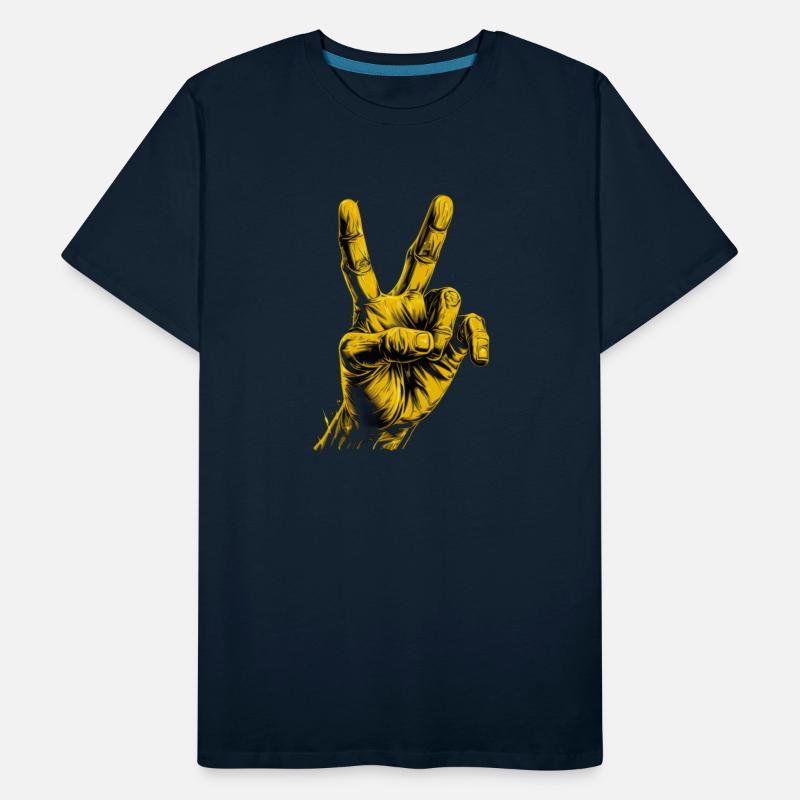 Peace sign hand symbol of global harmony and unity