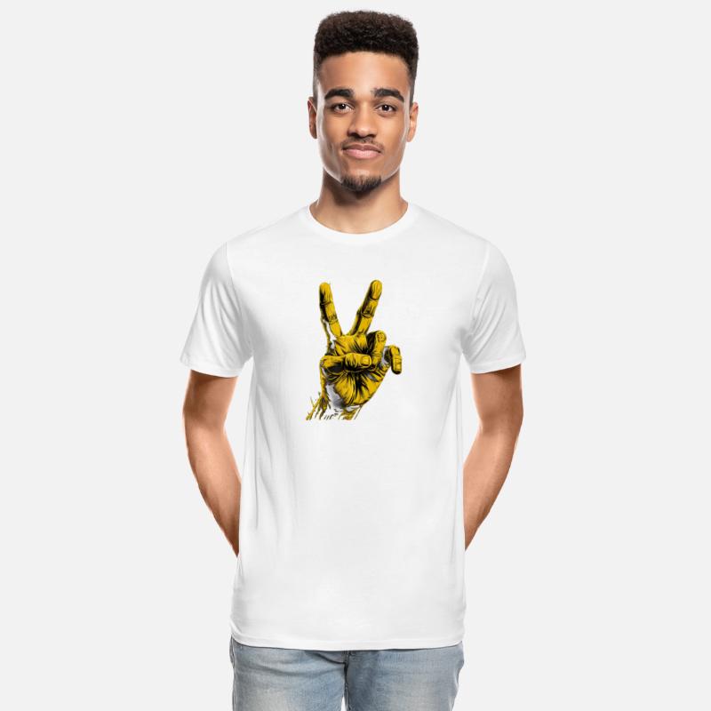 Peace sign hand symbol of global harmony and unity