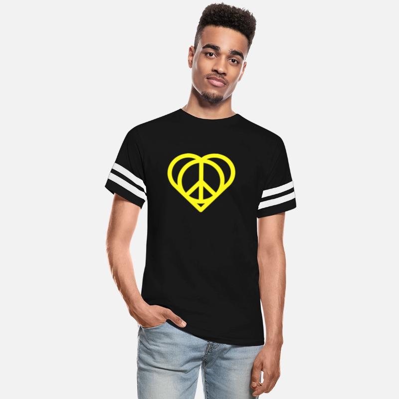 Peaceful Heart with Peace Sign Pattern