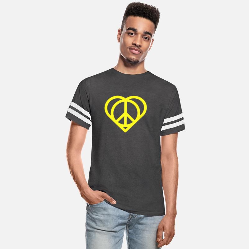 Peaceful Heart with Peace Sign Pattern