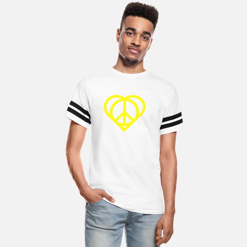 Peaceful Heart with Peace Sign Pattern