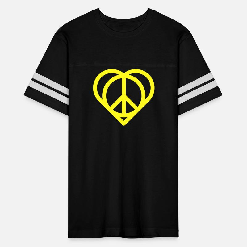 Peaceful Heart with Peace Sign Pattern