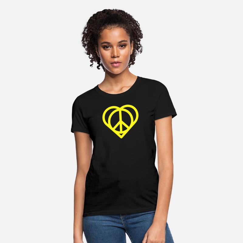 Peaceful Heart with Peace Sign Pattern
