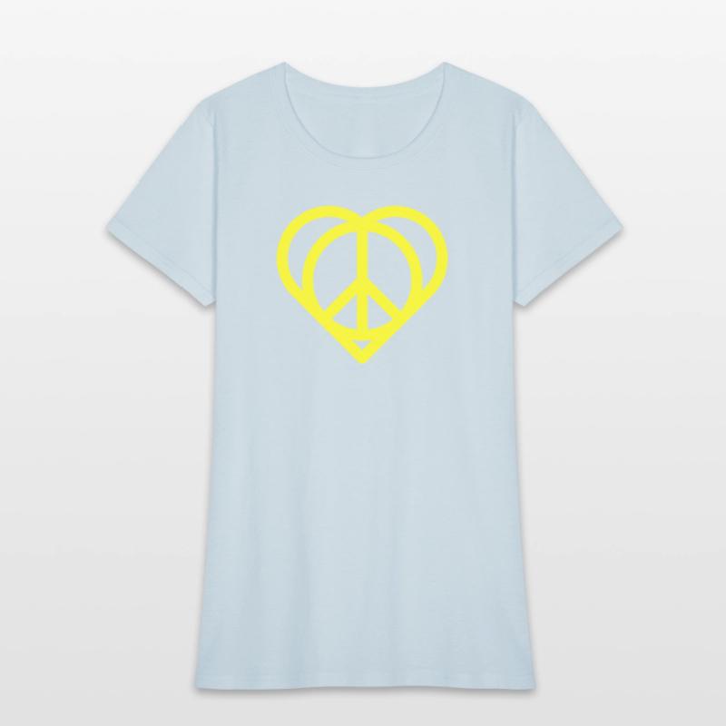 Peaceful Heart with Peace Sign Pattern
