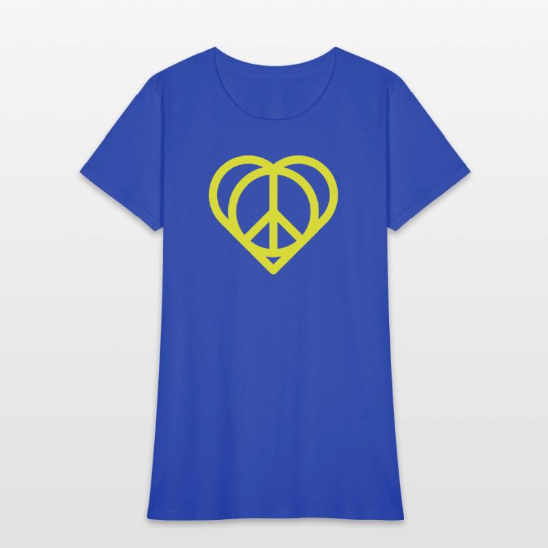 Peaceful Heart with Peace Sign Pattern