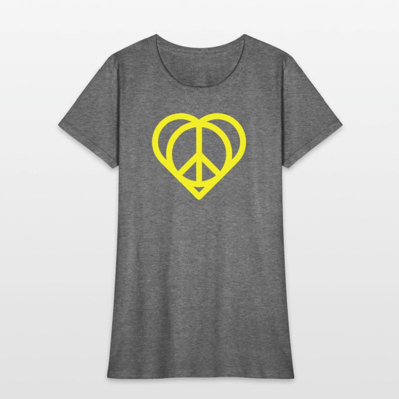 Peaceful Heart with Peace Sign Pattern