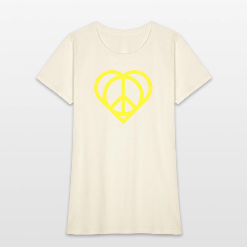Peaceful Heart with Peace Sign Pattern