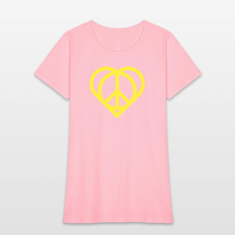 Peaceful Heart with Peace Sign Pattern