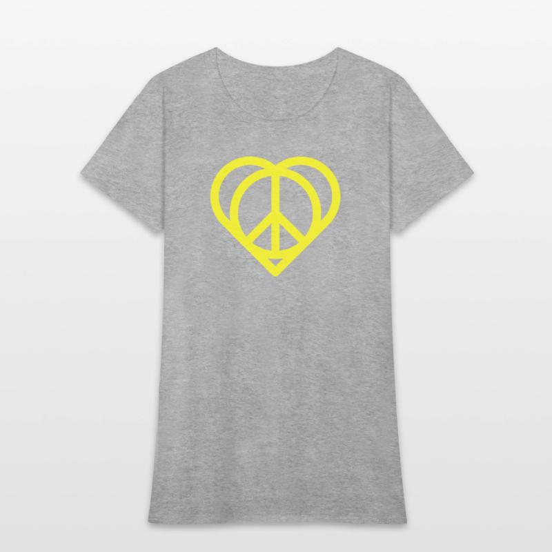 Peaceful Heart with Peace Sign Pattern